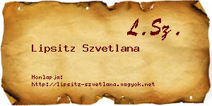Lipsitz Szvetlana névjegykártya